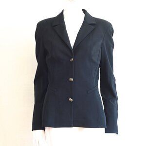 Claude Montana  Black Blazer With Geometric Snap Buttons - Italy